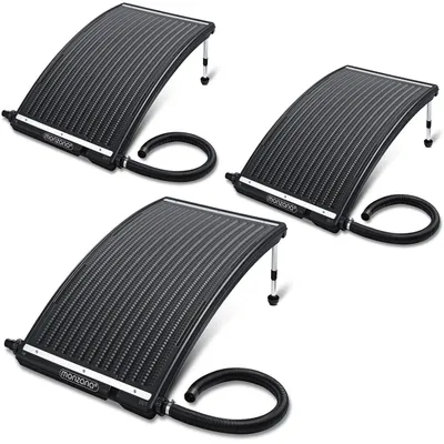 Produktbild von MONZANA® Sonnenkollektor Pool 3x 112x55x14cm 10000 L/h Höhenverstellbar 32/38mm Anschluss UV-Beständig Erweiterbar Poolheizung Solar Heizung Wasser