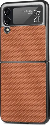 Produktbild von König Design Hülle kompatibel mit Samsung Galaxy Z Flip4 5G Kunststoff Soft Handyhülle - Handy Case Braun