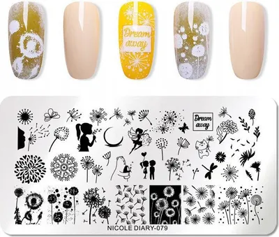 Image de Plaque de marquage pour le nail art - pissenlits