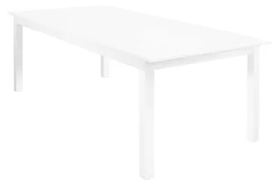 Immagine prodotto di Tavolo estensibile 220/280 cm da giardino con struttura in alluminio e piano effetto doghe orizzontali Eracle -  White