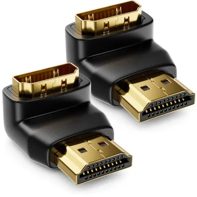 Produktbild von deleyCON HDMI 270° Winkeladapter Typ A Buchse Stecker 4K HDR ARC, 2 Stück