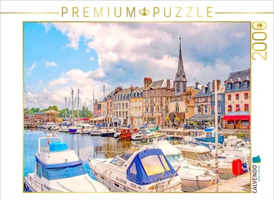 Produktbild von CALVENDO Puzzle Anlegestelle, Honfleur, Normandie | 2000 Teile Lege-Größe 90x67cm Foto-Puzzle für glückliche Stunden