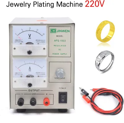 Produktbild von 5A Maszyna do galwanizacji biżuterii Maszyna do galwanizacji złotych narzędzi Złota srebrna biżuteria Zestaw rzemieślniczy Biżuteria Maszyna do galwanizacji biżuterii + Przewodzące urządzenie do galwanizacji biżuterii Drut 220V AC Maszyna do galwanizacji złota