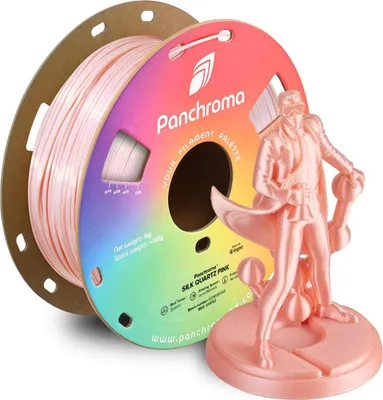 Produktbild von Polymaker Panchroma Silk PLA Filament, 1,75mm, 1kg - Farbton: Silk Quartz Pink