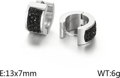 Produktbild von Ohrringe Creolen Glare 638, Chirurgischer Stahl, Anti-allergisch, 12,9 mm lang