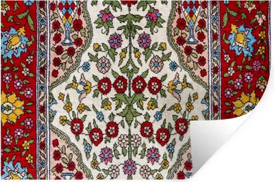 Obrázok produktu pre MuchoWow® Nálepka na stenu - Perzský koberec - Vzory - Farby - 60x40cm - Samolepiaca a polohovateľná