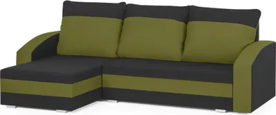 Produktbild von KING Ecksofa mit Schlaffunktion - Schwarz/Grün
