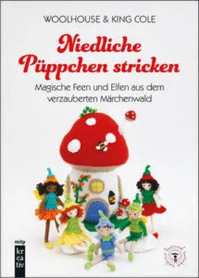 Immagine prodotto di Einfache & schnelle Strickanleitung für Feen & Elfen mit Kleidung, Flügelchen und zwei magischen Behausungen (Glockenblumen- & Pilzhaus)