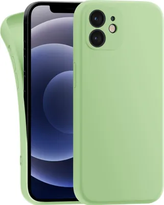 Produktbild von Hülle für Apple iPhone 12 - Handyhülle mit Kameraschutz Cover aus Silikon in Grün