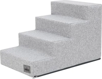 Produktbild von Hobbydog Hundetreppen Inari, Für kranke und ältere Tiere, Einganshilfe, Rampe Zwei Größen - 4 Stufen - 60 x 40 x 40 cm [Größe: L] - Asche