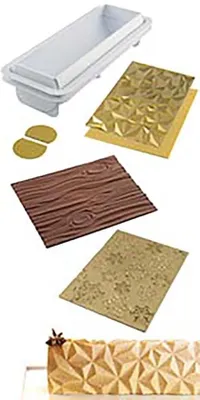 Immagine prodotto di Set Azomor con tre stampi in silicone per dessert 3D creativi