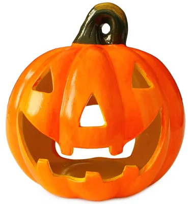 Produktbild von Kürbis-Laterne als LED Halloween-Deko Windlicht in 14 x 17 cm