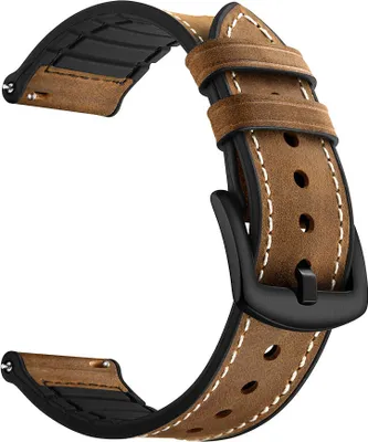 Produktbild von SYSTEM-S Armband flexibel aus Silikon 20mm für Samsung Galaxy Watch 4 Smartwatch Braun