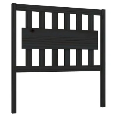 Zdjęcie produktu dla Wezgłowie Łóżka, Czarne, 95,5X4X100 Cm, Lite Drewno Sosnowe Lumarko!