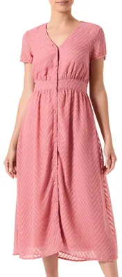 Productafbeelding van Vila VIMICHELLE Zomerjurk met V-hals en midi-lengte / KA