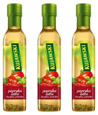 Produktbild von Rapsöl mit Chili Tomaten & Basilikum 3x 250ml - Gewürzöl Würzöl - Öl Kujawski