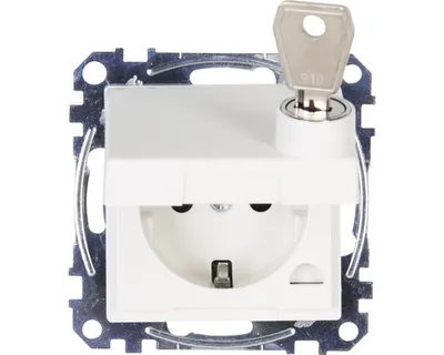 Image de Kopp 951529001 Prise avec couvercle rabattable verrouillable + protection accrue contre les contacts accidentels Athenis 55 blanc pur