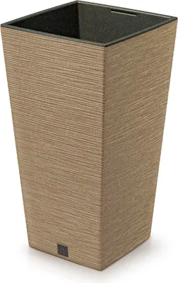 Immagine prodotto di Vaso da fiori 26,5 cm FURU SQUARE ECO WOOD DFSH265W-4665W naturopatico PROSPERPLAST