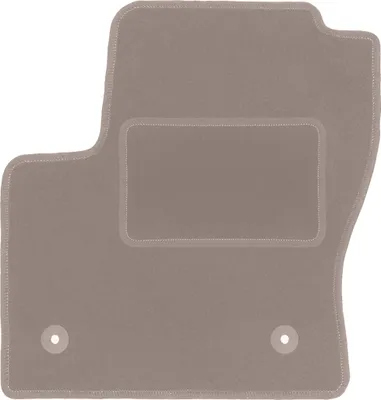 Produktbild von Fahrerfußmatte Velours beige passend für Ford Kuga MK2 (2012-2019, SUV) – mit Befestigungen – passgenau