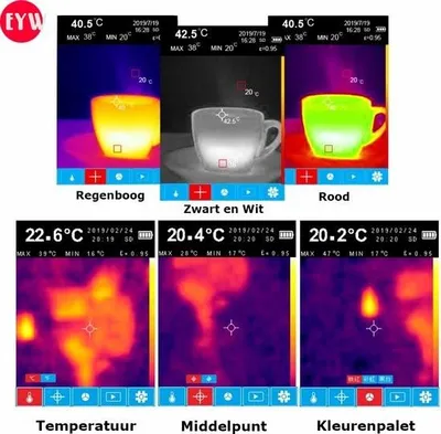 Obrázek produktu pro Termokamera – snímač – detektor podlahového vytápění – kamera – infračervená kamera s rozlišením 2000 pixelů