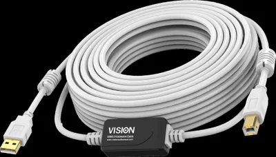 Obrázek produktu pro Vision Bílý kabel USB 2.0 10 m