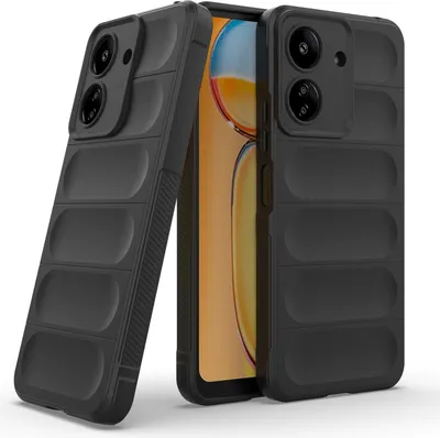 Produktbild von Handy Hülle für Xiaomi Redmi 13C Grip Case Cover Schutzhülle Softgrip Farbe: Schwarz