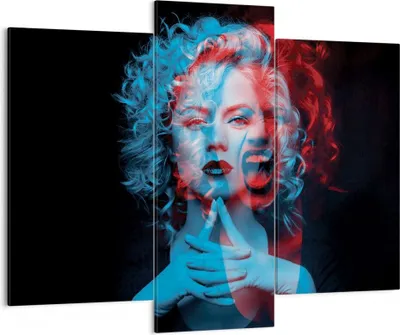 Produktbild von Bild auf Leinwand - Leinwandbild - 3 Teile - Schwarz Frau Emotionen - 130x100cm - Wand Bild - Wanddeko - Wandbilder - Leinwanddruck - Bilder - Wanddekoration - Leinwand bilder - CB130x100-4472