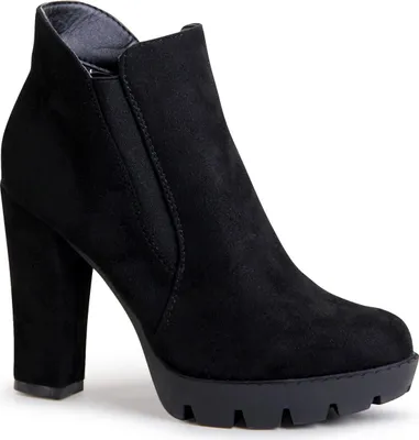 Produktbild von topschuhe24 1689 Damen Plateau Stiefeletten Ankle Boots, Farbe:New Black, Größe:38 EU