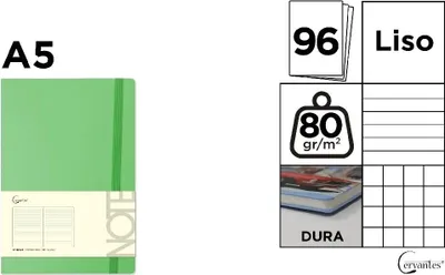 Productafbeelding van Notitieboek A5/96 pagina's, lichtgroen, MIX
