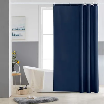 Obrázek produktu pro Sprchový závěs 120x180 Tmavě modrý Polyester Odolný proti plísním Vodoodpudivý