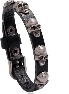 Obrázok produktu pre Náramok Small Skull - Čierna pre rebelský štýl KP33407