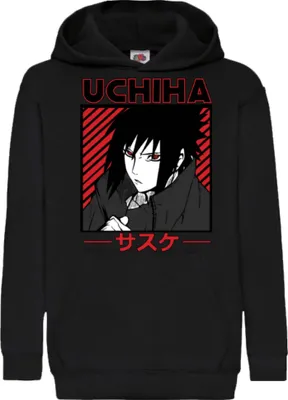 Obrázok produktu pre Detská Mikina S Kapucňou Naruto Sasuke Uchiha 002, 12-13 Jahr - 152 / čierna