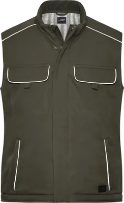 Produktbild von Workwear Softshell Padded Vest - SOLID - olive, Gr. XS