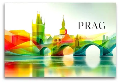 Produktbild von Premium Textil-Leinwand 120x80cm quer Prag | Wandbild, HD-Bild auf Keilrahmen, Fertigbild auf hochwertigem Vlies, Leinwanddruck von Meike und Peter Roder
