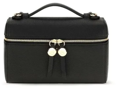 Produktbild von Tory Burch Slim Romy Handtasche genarbt schwarz gold