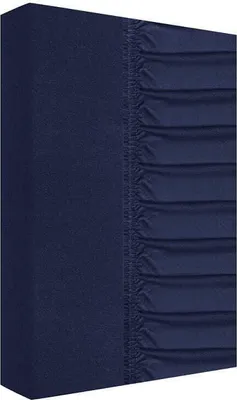 Immagine prodotto di Lenzuolo con angoli, spesso, jersey 100% cotone 200x220cm blu scuro