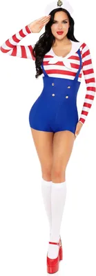 Produktbild von Matrosen Damenkostüm Retro y Blau-Weiß - L