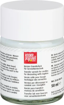 Produktbild von Kerzen Transferlack 50ml Packung mit 6 Stück