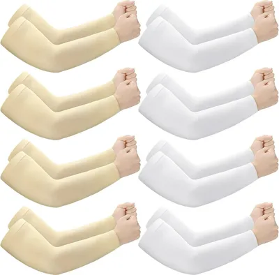 Produktbild von 8 Paar dünne Armstulpen für ältere Menschen – Schutz vor Prellungen und Abschürfungen