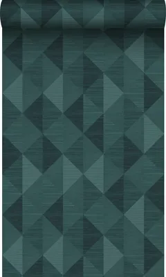 Produktbild von Origin Wallcoverings Tapete 3D Grasmuster Petrolblau 50 x 900 cm