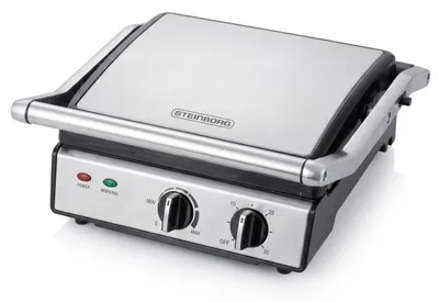 Produktbild von Steinborg 180° Kontaktgrill 2000 Watt | 30 min Timer | Thermostat | Anti-Rutsch-Füße
