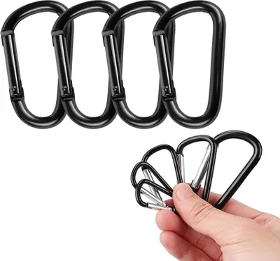 Produktbild von 4 Stück Karabinerhaken, Karabinerhaken Aluminium, Karabiner