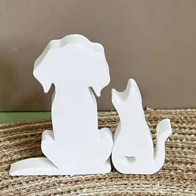 Produktbild von Silikonformen Gießformen Tier 2 Stück Katze Hund Gipsform Kerzen Frühling Weihnachten