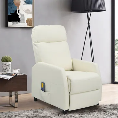 Produktbild von FCH Massagesessel,Fernsehsessel ，Kunstleder, Weiß