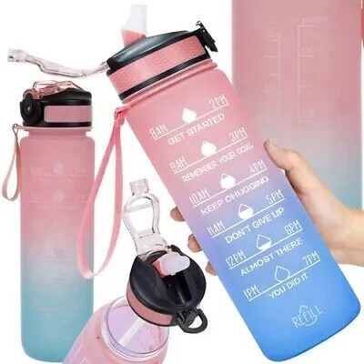 Produktbild von Motivationswasserflasche Sportflasche für Schule Job Fitnessstudio