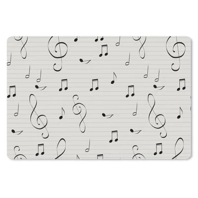 Produktbild von MuchoWow® Mauspad Mousepad Noten - Muster - Musik 27x18 cm - Mousepads - Maus Mat - Pad - Mausunterlage - Büroartikel - Desk Matten