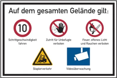 Produktbild von Dreifke® Hinweisschild, Betriebsgelände Schrittgeschwindigkeit, Aluverbund, 6...