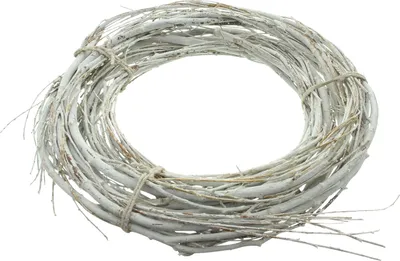 Produktbild von Reisigkranz White Charme Ø 45cm weiß – Türkranz