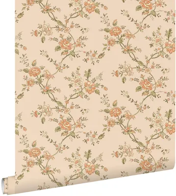Produktbild von ESTAhome Tapete Blumenmuster Beige, Rosa und Grün 50 x 900 cm