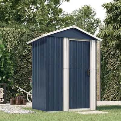 Produktbild von Geräteschuppen Anthrazit 126x97,5x177 cm Verzinkter StahlGeräTeschuppen Motorradgarage
